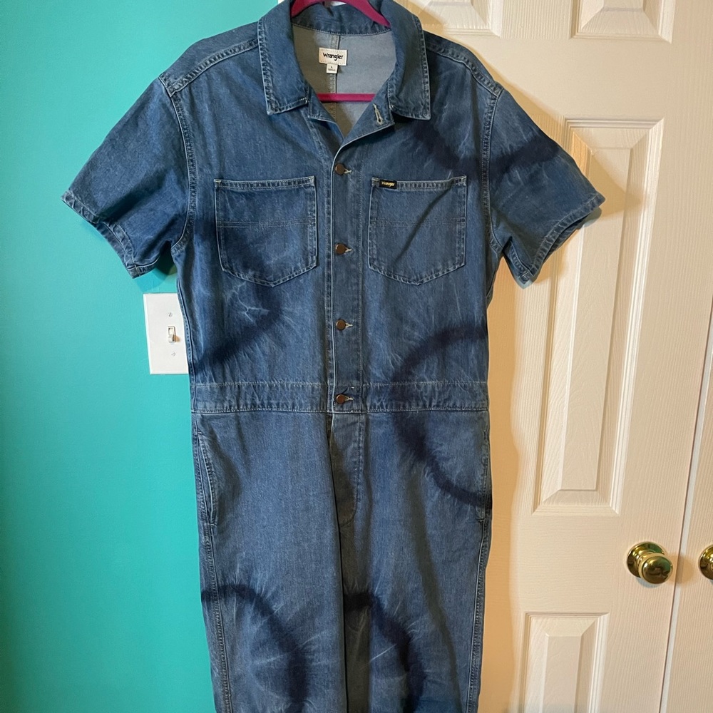 WRANGLER MODERN WOMEN'S TIE-DYE BOILER JUMPSUIT SIZE LARGE